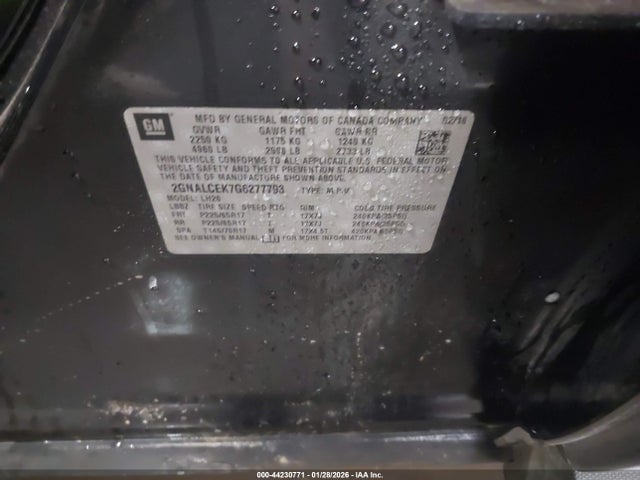 2016 CHEVROLET EQUINOX 2GNALCEK7G6277793 Photo 8