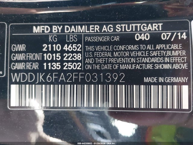 2015 MERCEDES-BENZ SL 400 WDDJK6FA2FF031392 Photo 8