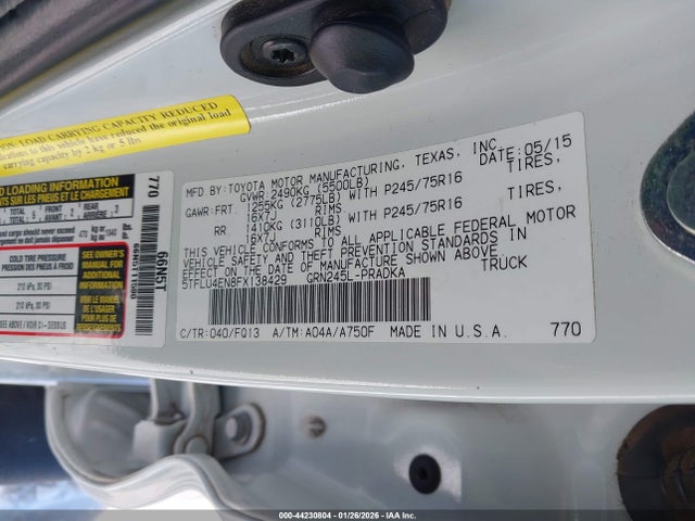 Toyota Tacoma Base V6 2015 5TFLU4EN8FX138429 Image 9