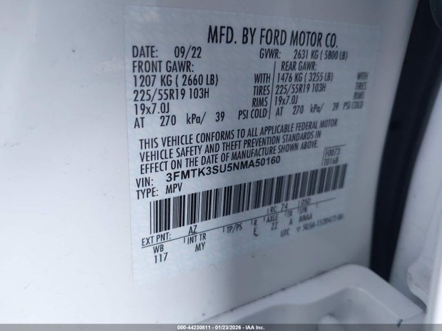 2022 FORD MUSTANG MACH-E 3FMTK3SU5NMA50160 Photo 8