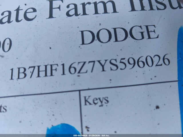 2000 DODGE RAM 1500 1B7HF16Z7YS596026 Photo 8