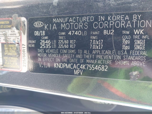 KIA Sportage Lx 2019 KNDPMCAC4K7554682 Image 9
