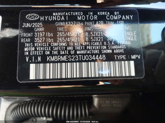 KM8RMES23TU034448 Hyundai Palisade Calligraphy