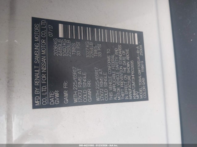 2017 NISSAN ROGUE KNMAT2MT3HP602695 Photo 8