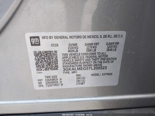 GMC Terrain Elevation Fwd 2026 3GKALMEG5TL200523 Image 9
