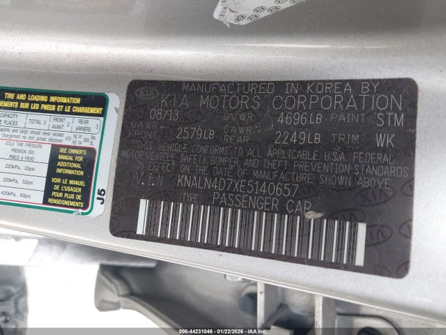 KIA Cadenza Premium 2014 KNALN4D7XE5140657 Image 9