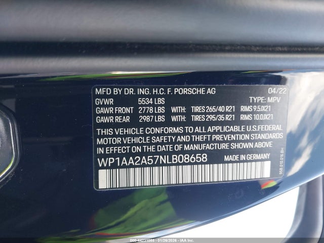 2022 PORSCHE MACAN WP1AA2A57NLB08658 Photo 8