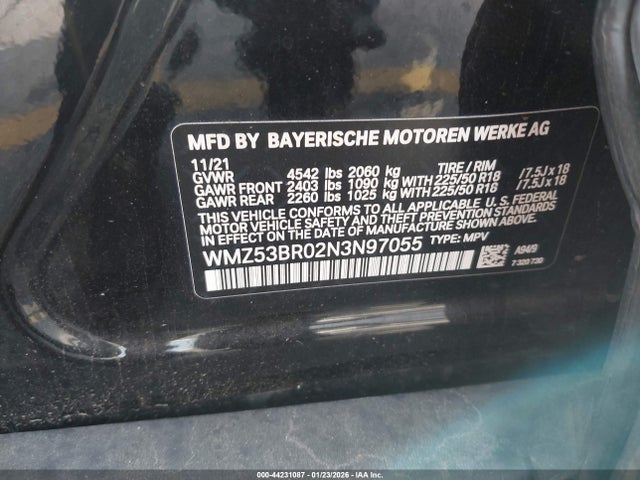 WMZ53BR02N3N97055 Mini Countryman Cooper S