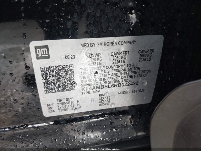 44231144 :رقم المزاد ، KL4AMBSL6RB022432 vin ، 2024 Buick Encore Gx Preferred Fwd مزاد بيع