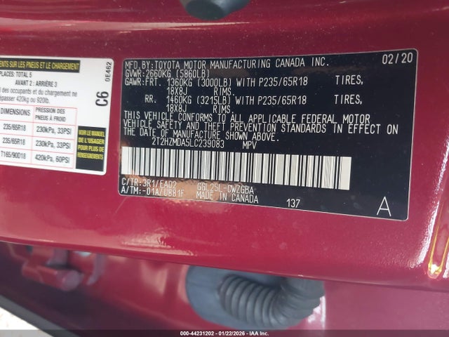 Lexus RX 350 2020 2T2HZMDA5LC239083 Image 9