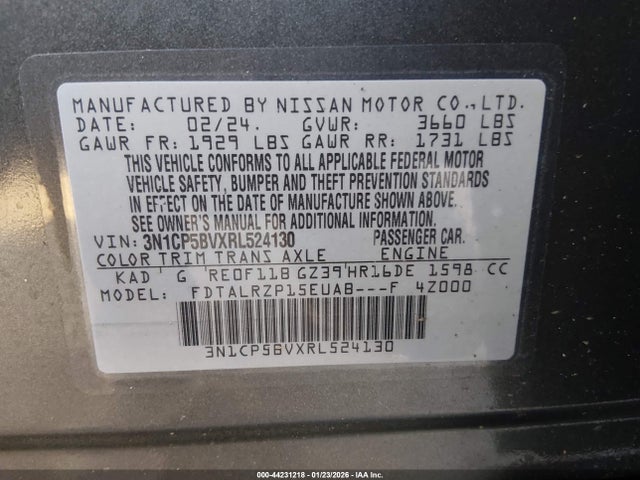 Nissan Kicks S Xtronic Cvt 2024 3N1CP5BVXRL524130 Image 9