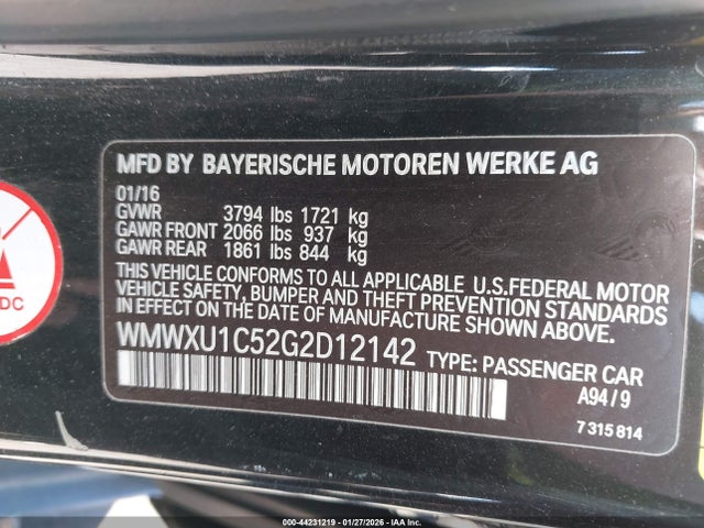 2016 MINI HARDTOP WMWXU1C52G2D12142 Photo 8