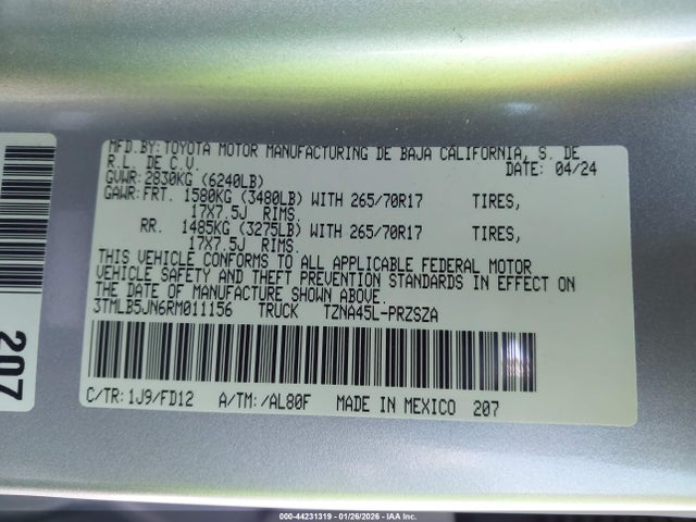 2024 TOYOTA TACOMA 3TMLB5JN6RM011156 Photo 8