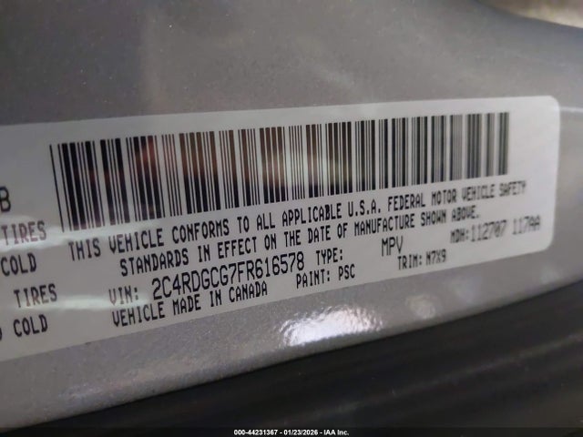 2015 DODGE GRAND CARAVAN 2C4RDGCG7FR616578 Photo 8