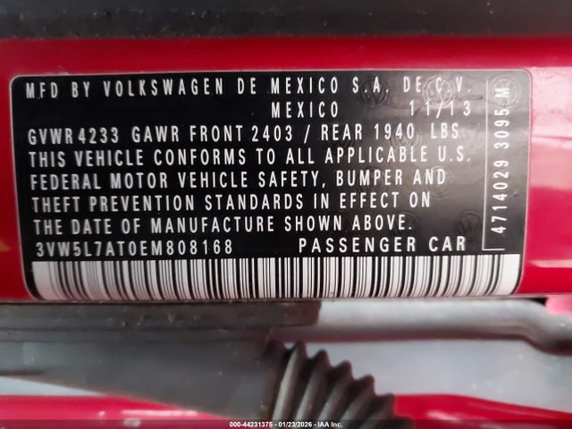 3VW5L7AT0EM808168 Volkswagen Beetle 2.0l Tdi
