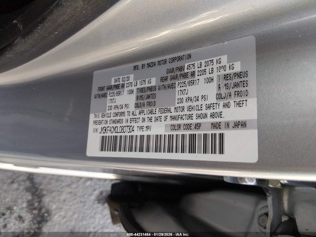 Продаж на аукціоні авто 2020 Mazda Cx-5 Touring, vin: JM3KFACM0L0807304, номер лоту: 44231484