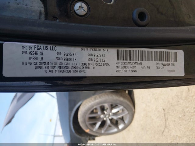 2C3CDZAGXKH638034 Dodge Challenger Sxt