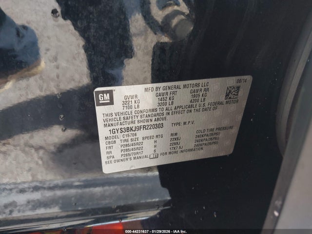 2015 CADILLAC ESCALADE 1GYS3BKJ9FR220303 Photo 8