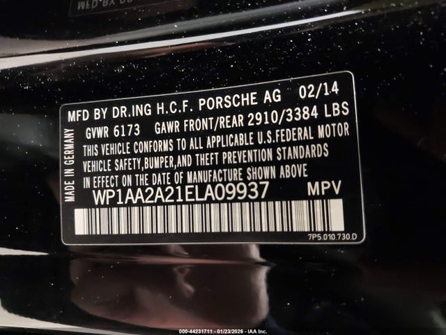 2014 PORSCHE CAYENNE WP1AA2A21ELA09937 Photo 8