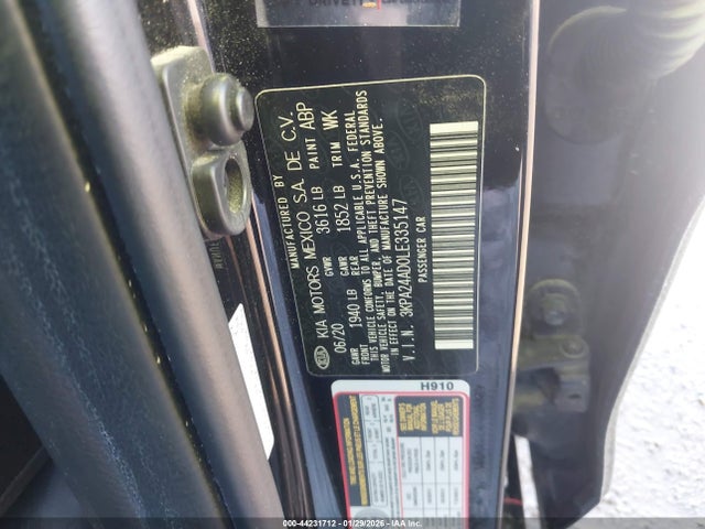 Aukcja sprzedaży 2020 Kia Rio Lx, vin: 3KPA24AD0LE335147, numer aukcji: 44231712