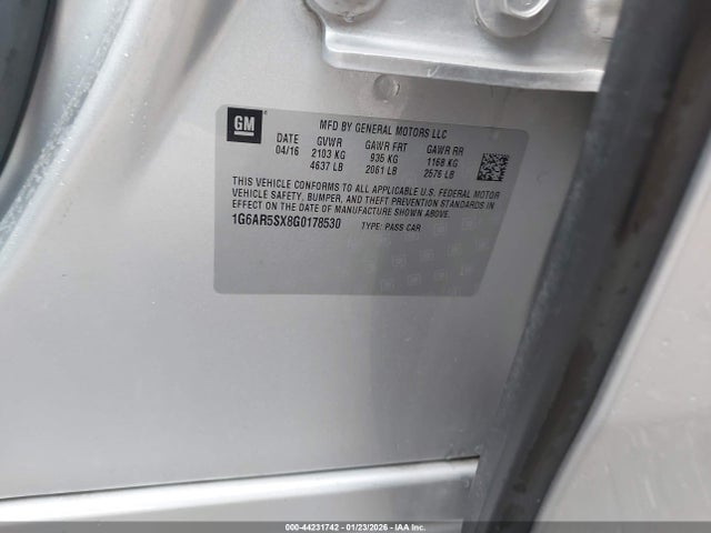 2016 CADILLAC CTS 1G6AR5SX8G0178530 Photo 8