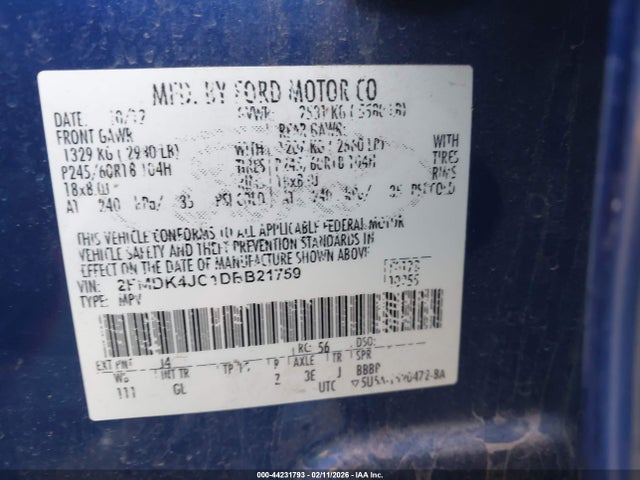 2013 FORD EDGE 2FMDK4JC1DBB21759 Photo 8