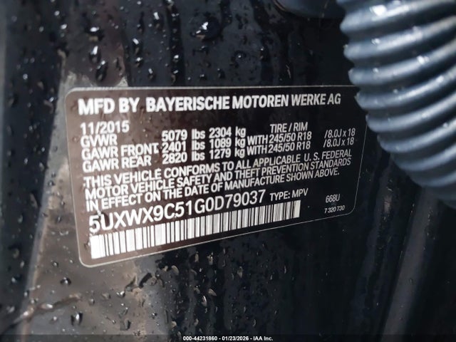 5UXWX9C51G0D79037 BMW X3 Xdrive28i