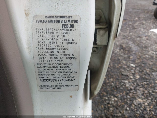 2000 ISUZU RODEO 4S2CK58W7Y4324567 Photo 8