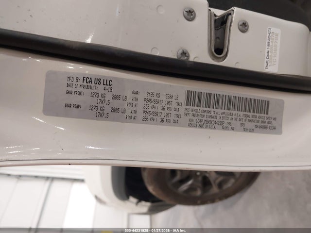 Aukcja sprzedaży 2019 Jeep Cherokee Trailhawk Elite 4x4, vin: 1C4PJMBX5KD442992, numer aukcji: 44231929