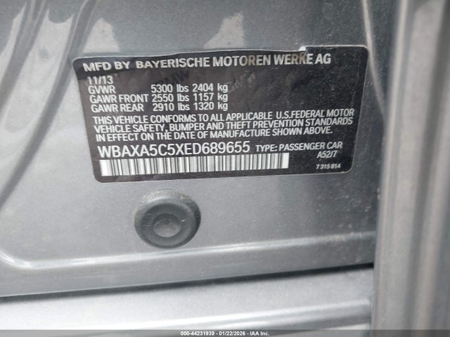 2014 BMW 535D WBAXA5C5XED689655 Photo 8