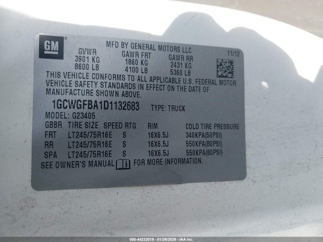 2013 CHEVROLET EXPRESS 2500 1GCWGFBA1D1132683 Photo 8