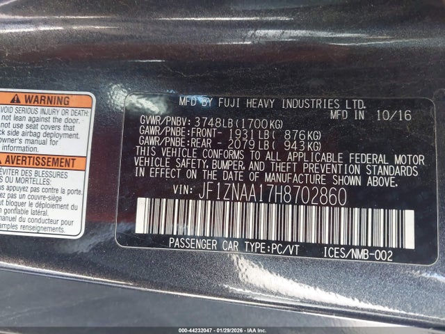 2017 TOYOTA 86 JF1ZNAA17H8702860 Photo 8