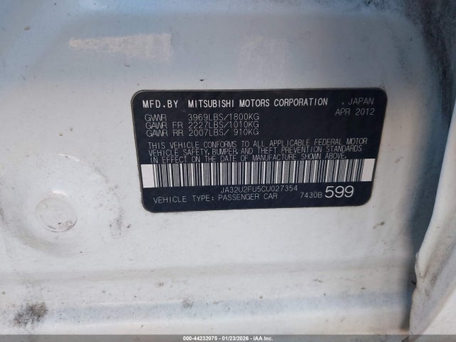 2012 MITSUBISHI LANCER JA32U2FU5CU027354 Photo 8