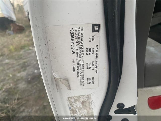 2001 CADILLAC DEVILLE 1G6KD54Y81U191464 Photo 8