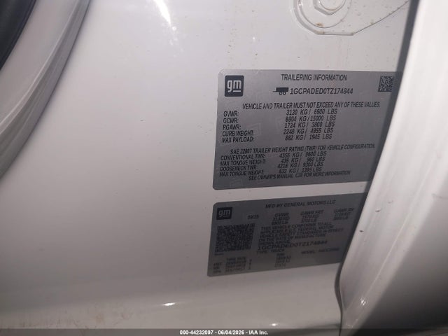 Aukcja sprzedaży 2026 Chevrolet Silverado 1500 2wd  Short Bed Rst, vin: 1GCPADED0TZ174844, numer aukcji: 44232097