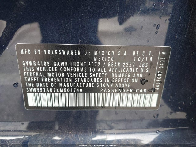 2019 VOLKSWAGEN GOLF SPORTWAGEN 3VWY57AU7KM501740 Photo 8