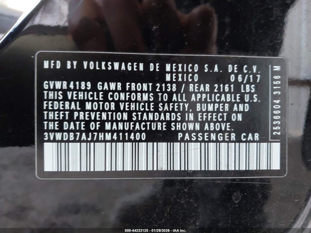 2017 VOLKSWAGEN JETTA 3VWDB7AJ7HM411400 Photo 8