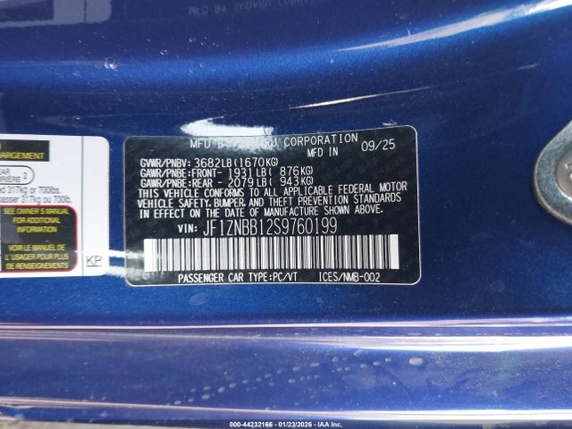 Toyota GR86 2025 JF1ZNBB12S9760199 Image 9
