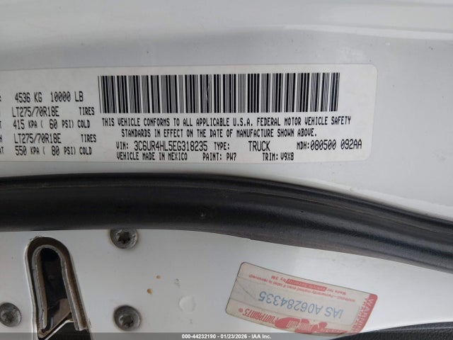Продаж на аукціоні авто 2014 Ram 2500 Tradesman, vin: 3C6UR4HL5EG318235, номер лоту: 44232190
