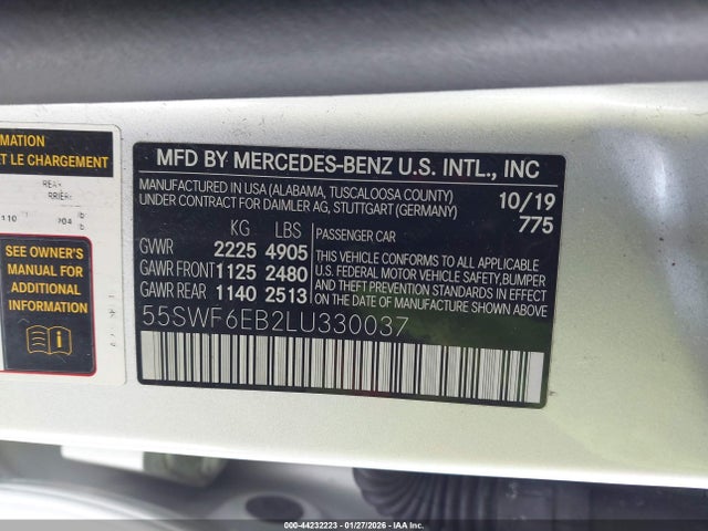 2020 MERCEDES-BENZ AMG C 43 55SWF6EB2LU330037 Photo 8