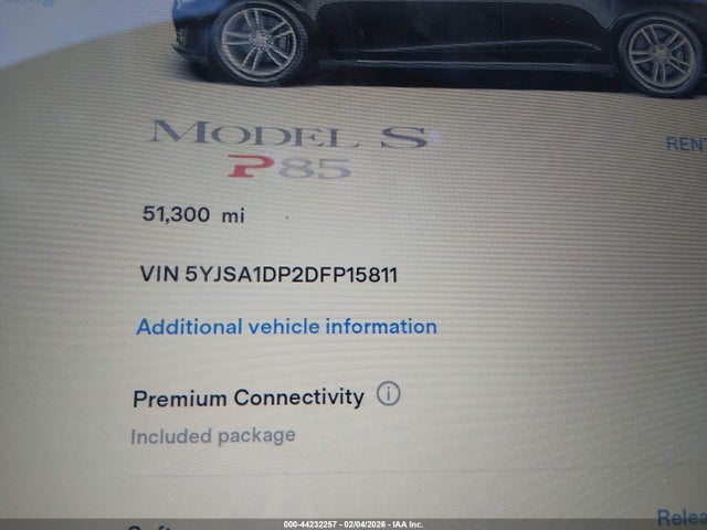 Продаж на аукціоні авто 2013 Tesla Model S Performance, vin: 5YJSA1DP2DFP15811, номер лоту: 44232257