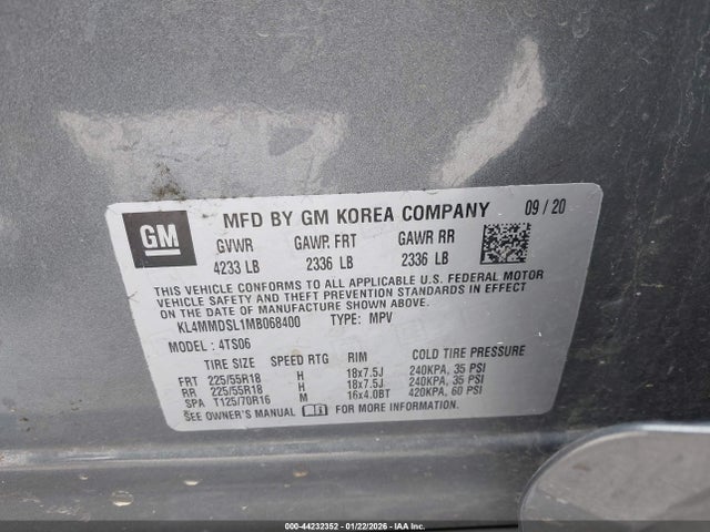 Aukcja sprzedaży 2021 Buick Encore Gx Fwd Select, vin: KL4MMDSL1MB068400, numer aukcji: 44232352