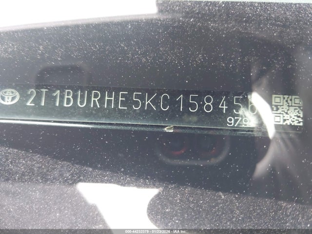 Aukcja sprzedaży 2019 Toyota Corolla Le, vin: 2T1BURHE5KC158456, numer aukcji: 44232379