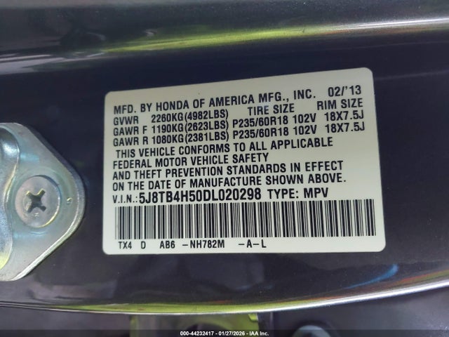 2013 ACURA RDX 5J8TB4H50DL020298 Photo 8