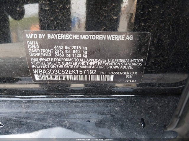 BMW 328D 2014 WBA3D3C52EK157192 Image 9