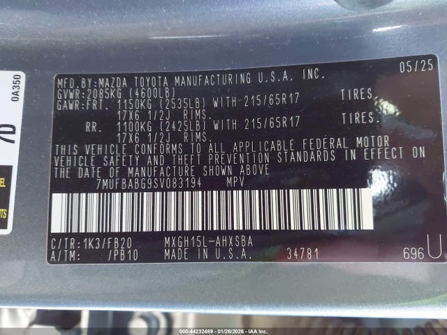 2025 TOYOTA COROLLA CROSS HYBRID 7MUFBABG9SV083194 Photo 8