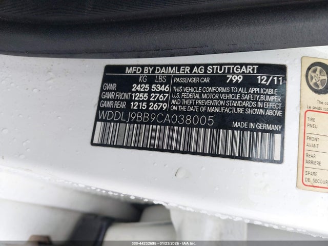 2012 MERCEDES-BENZ CLS 550 WDDLJ9BB9CA038005 Photo 8