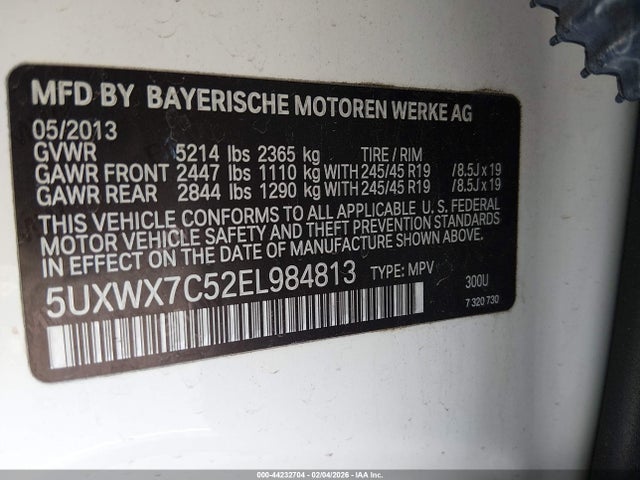 5UXWX7C52EL984813 BMW X3 Xdrive35i