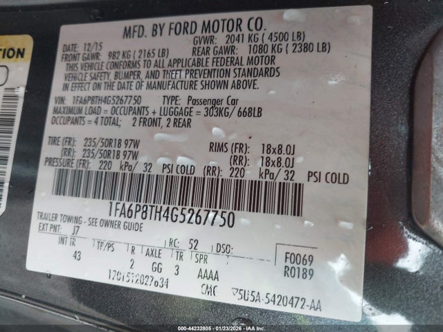 2016 FORD MUSTANG 1FA6P8TH4G5267750 Photo 8