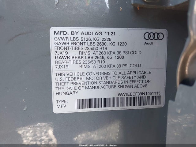 2022 AUDI Q3 WA1EECF39N1051115 Photo 8